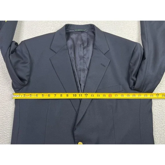 Brooks Brothers Blazer Mens 46 Blue Loro Piana Wool Made USA Super 120s - Picture 16 of 16